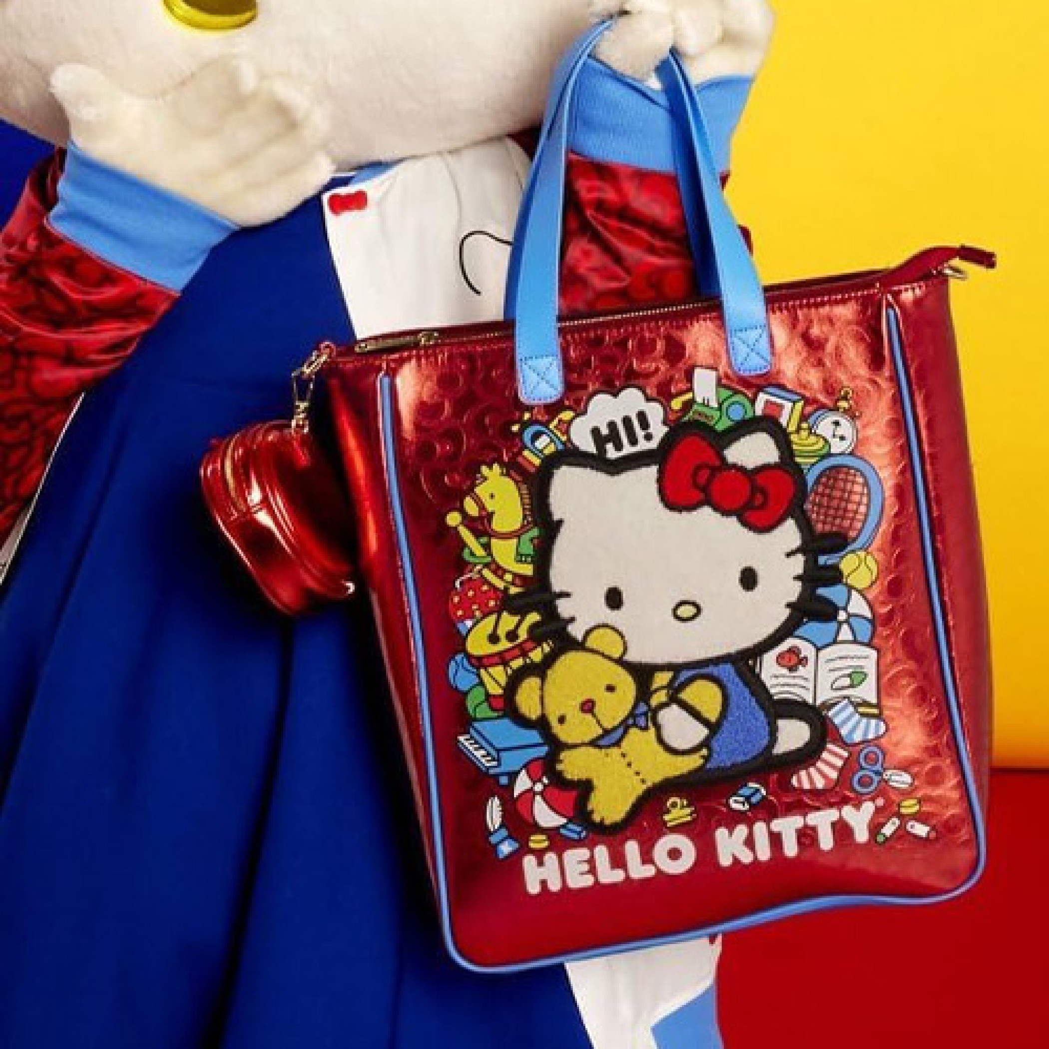 Hello Kitty 50th Anniversary Tote Bag with Coin Bag By Loungefly